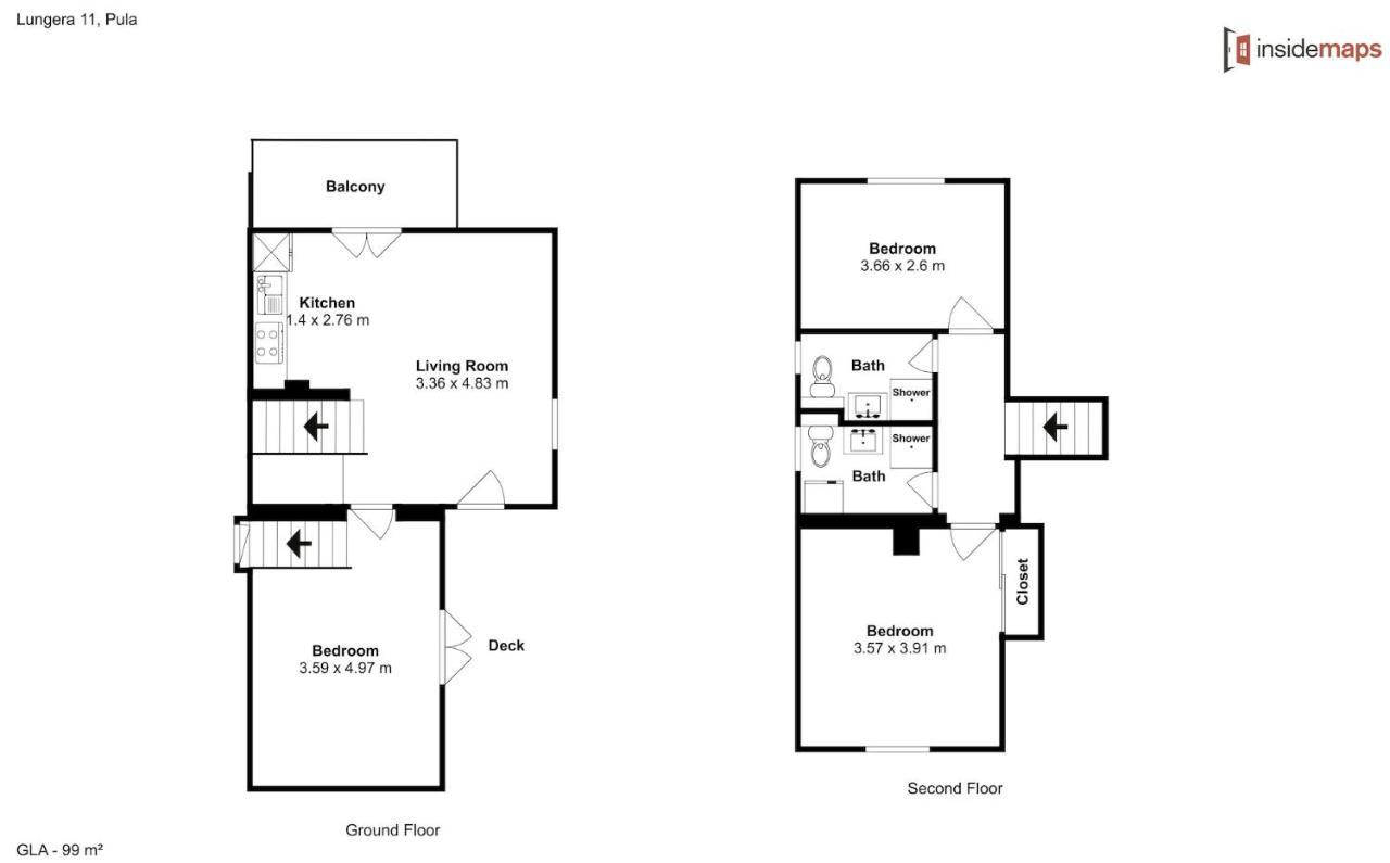 Apartment Lungera Pula Eksteriør billede